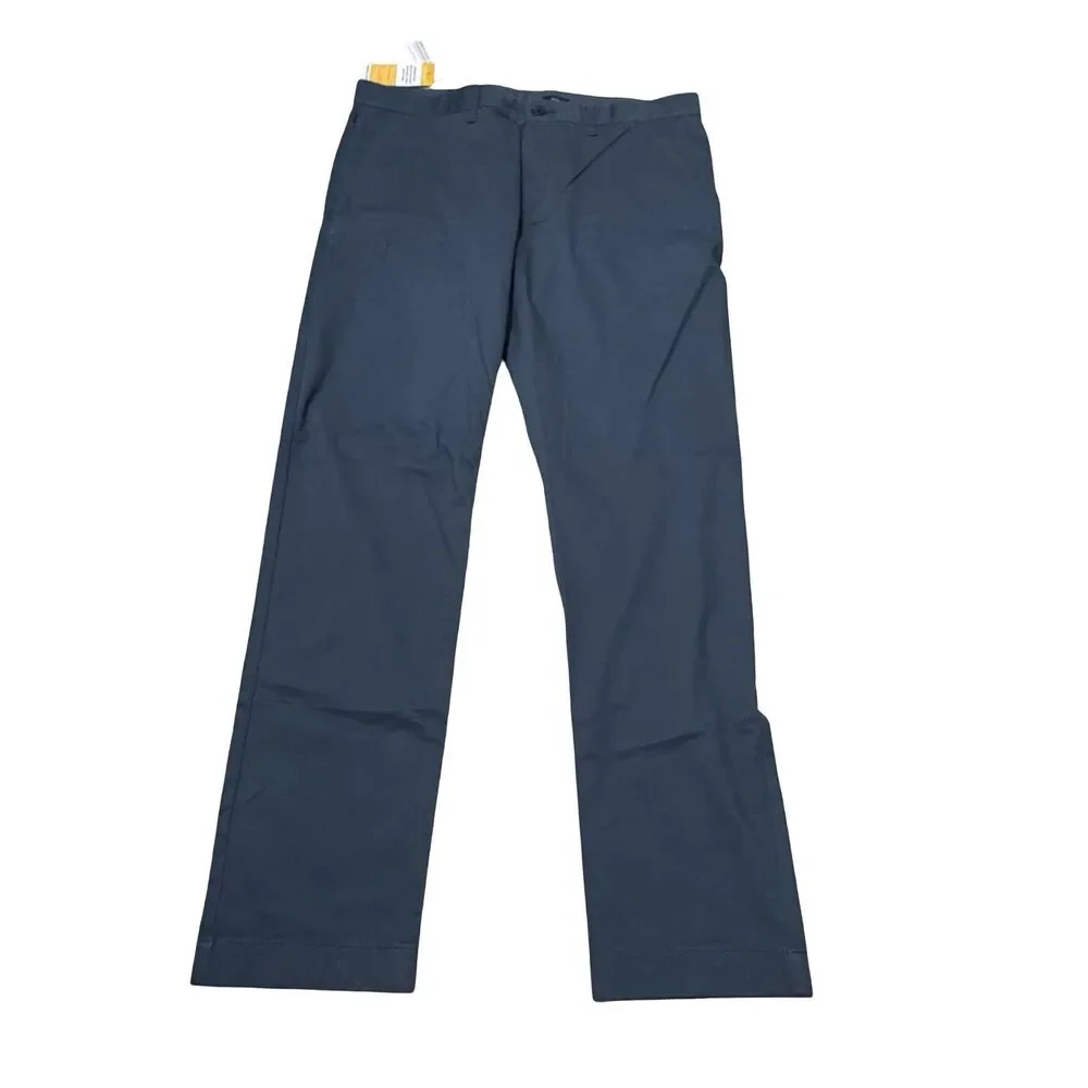 NWT J.CREW Flex TruTemp 365 Men's 35x32 Slim Fit Chino Pants Blue Casual Golf